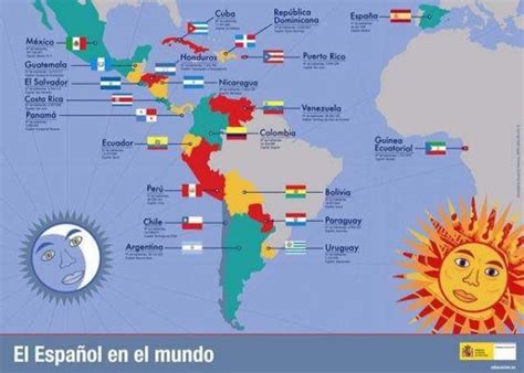 Mapa del español en el mundo by patrice | Países que falam espanhol ...