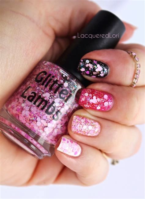 Glitter Lambs Minnie Mouse Princess Glitter Nail Polish