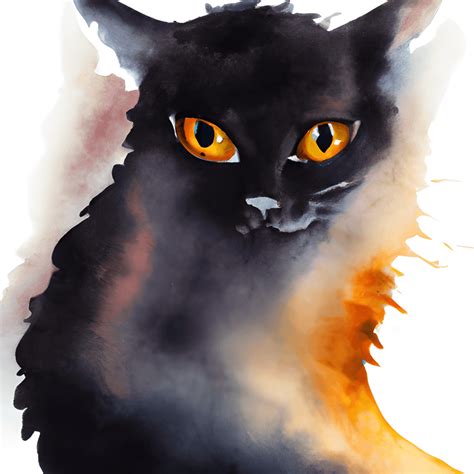 Black Cat Watercolor Paintings