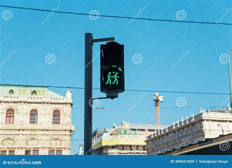 Gay Couple Pictured At A Traffic Light In Vienna Stock Photo Image Of Trafalgar View 309651838