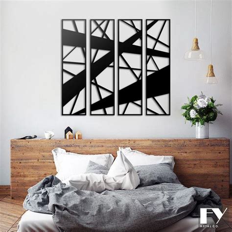 Geometric Asymmetrical Wall Art, Wall Decor Set, Metal Wall Art - Dezin.info