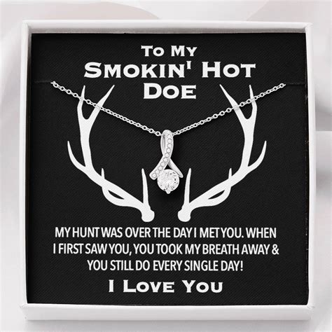 To My Smokin Hot Doe Heart Melt Message Alluring Necklace Mountain Pink Jewelry