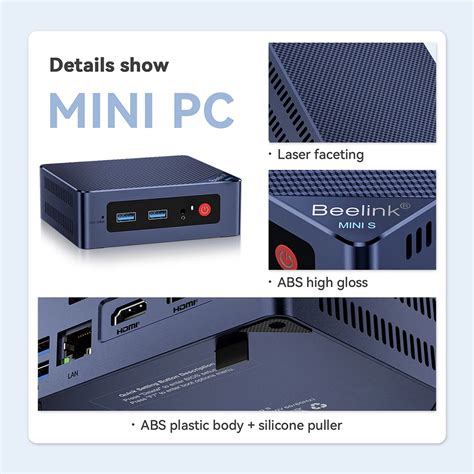 Beelink Mini S Pro Desktop Gaming Computer Windows Intel Th