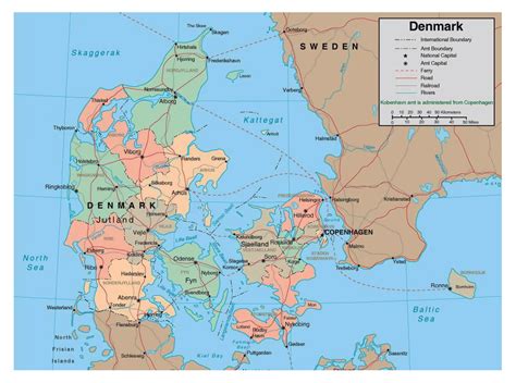 Political Map Of Denmark Denmark Regions Map Images