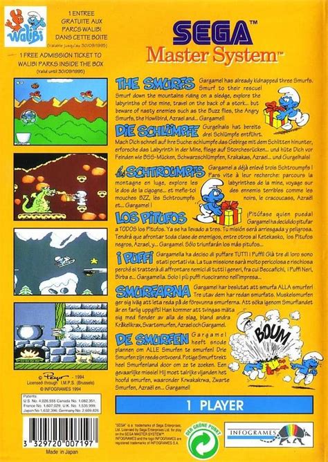 The Smurfs Box Shot For Sega Master System Gamefaqs