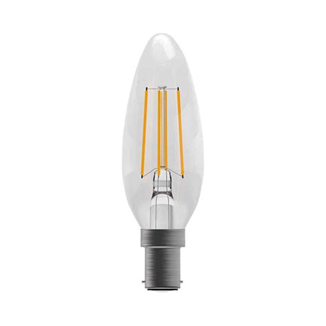 Bell Candle W V B Clear K Led Fil Be Dimmable Bulb