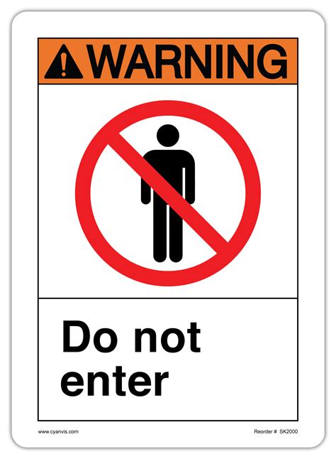 High quality ANSI - Warning safety sign