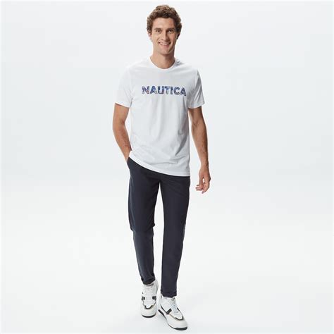 Nautica Standart Fit Erkek Beyaz T Shirt ERKEK T Shirt Polo SuperStep