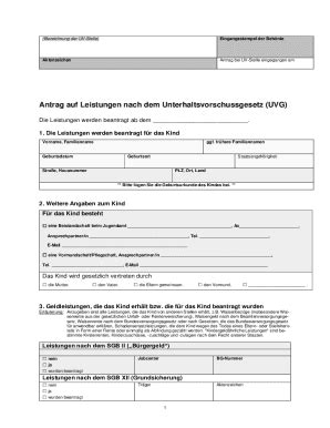 Ausfüllbar Online Antrag auf Leistungen nach dem UVG Fax Email Drucken