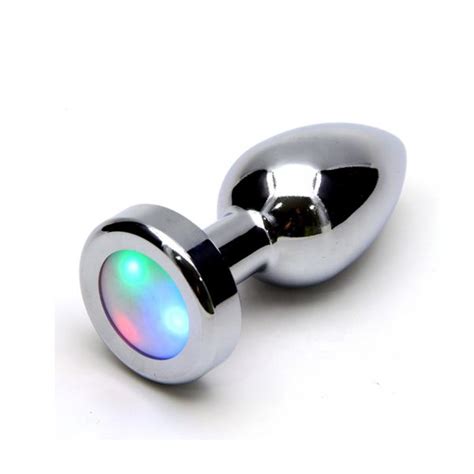 Rainbow Light Up LED Anal Plug Medium GSpot Love Style