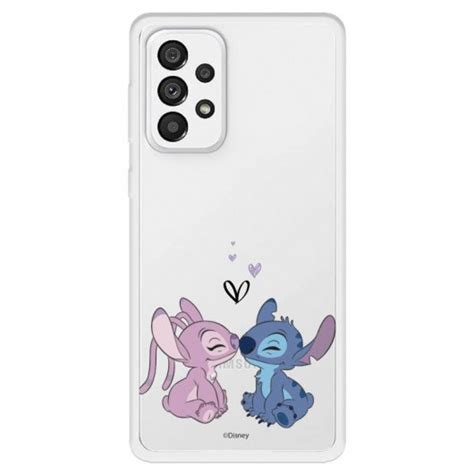 Funda Para Samsung Galaxy A73 5g Oficial De Disney Angel And Stitch Beso