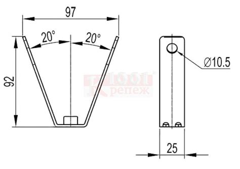Крепление V-образное KRNST V-P M8 купить | 1001 крепеж Москва