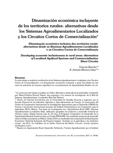 PDF Dinamización económica incluyente de los territorios rurales