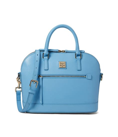 Dooney Bourke Saffiano Domed Zip Satchel In Blue Lyst