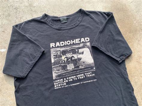 Vintage Radiohead Band Shirt 2000 In 2021 Vintage Band Tees Band