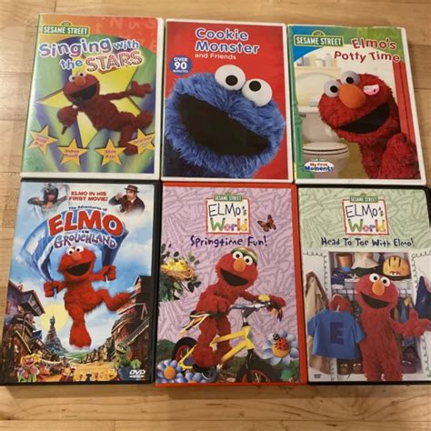 ELMOS WORLD DVD Lot Sesame Street 6 Different 24 66 PicClick UK