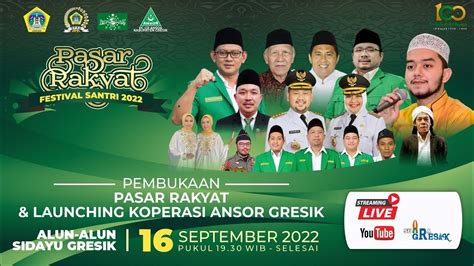 LIVE PEMBUKAAN PASAR RAKYAT LAUNCHING KOPERASI ANSOR GRESIK YouTube