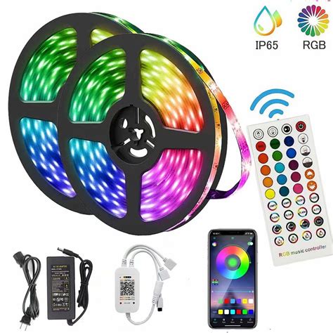 LED Strip Lights 32.8ft Waterproof Color Changing Light Strips with ...