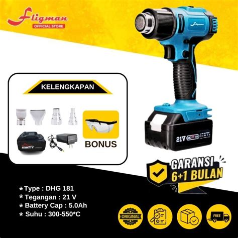 Jual Mesin Hot Gun Cordless Fligman Electric Heat Gun C V Shopee Indonesia