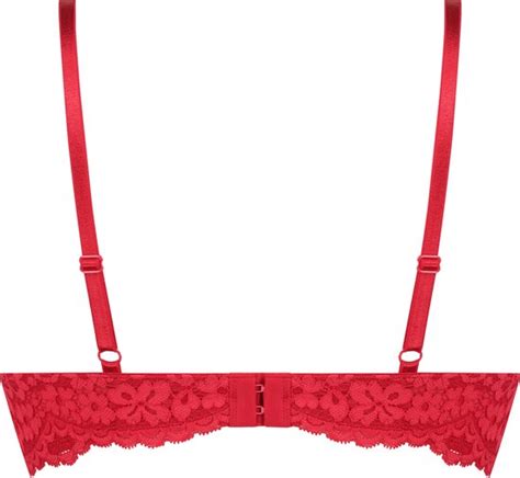 Hunkem Ller Dames Lingerie Voorgevormde Push Up Beugel Bh Rose Rood Maat E Bol