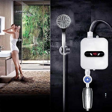 Instant Water Heater Shower Bathroom Faucet Plug Hot Water Heater W Digital Display For