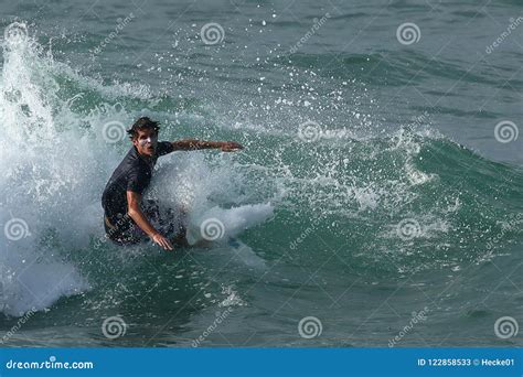 Surfing The Waves Of Koggala Beach In Sri Lanka Editorial Stock Photo