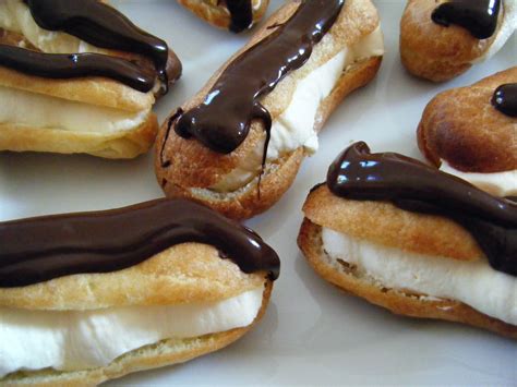 Cream Filled Chocolate Éclairs