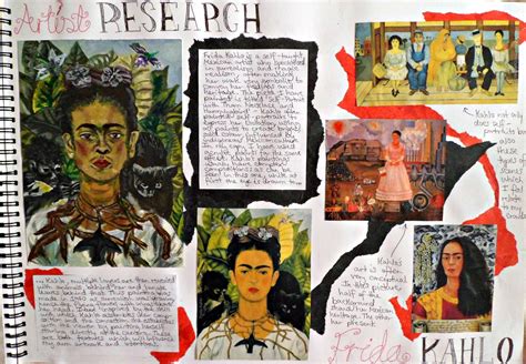 level art frida kahlo artist research  daintystain  deviantart