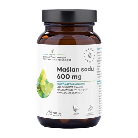 AURA HERBALS Maślan Sodu 600 mg 90 caps