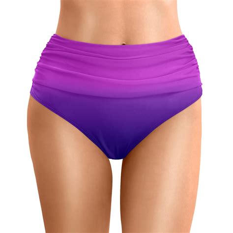Mncekfod Swim Bottoms For Women High Waist Bikini Bottoms Swim Briefs Beach Shorts Ruched Bottom