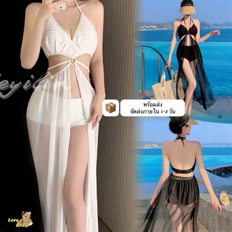 Send Quickly From Thailand Sexy Piece Bikini Swimsuit With Long Skirt Citroen Chiffon With