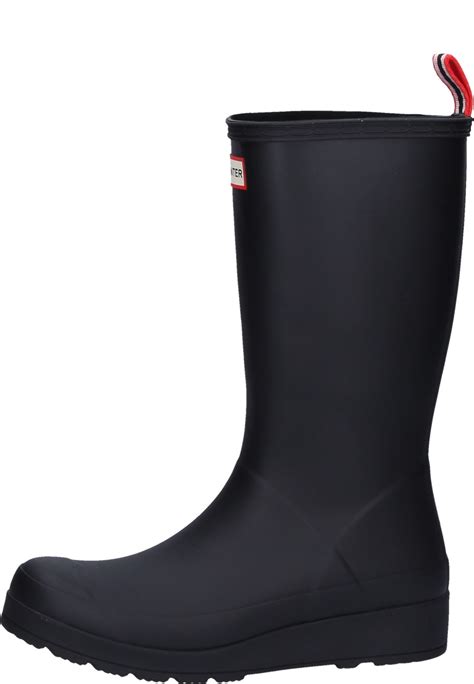 Damen Gummistiefeletten Original Play Boot Tall In Schwarz Von Hunter