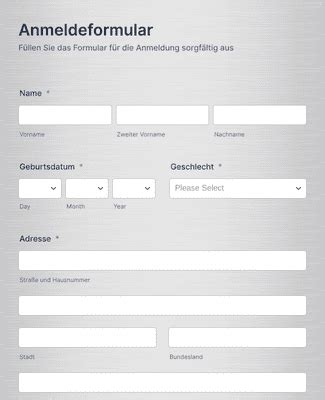 Anmeldeformular Formularvorlage Jotform