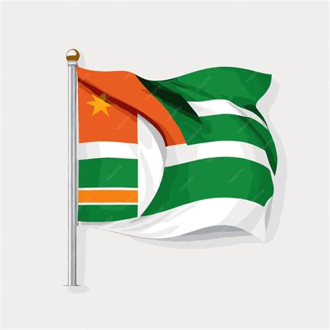 Premium Vector Zambian Flag Cartoon Vector On White Background