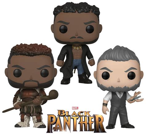 Funko Pop Marvel Black Panther 2018 Bundle 3 Pops New Mint