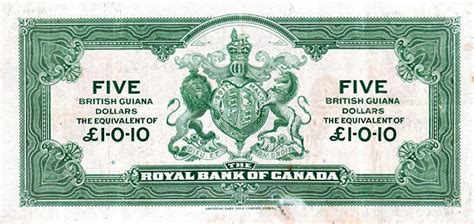 Dollars Pound Pence Royal Bank Of Canada Guyana Numista