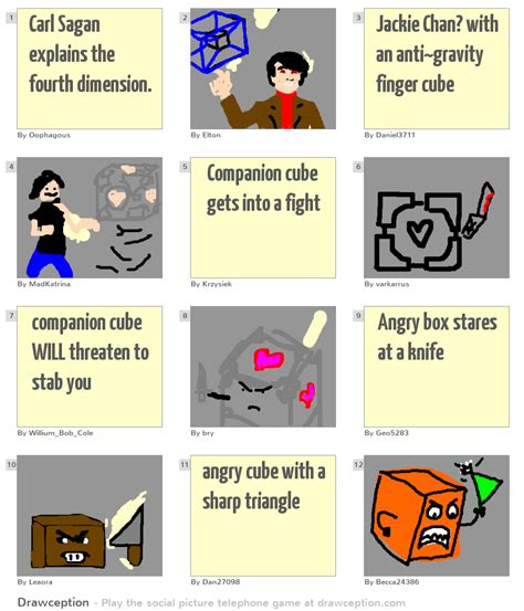 Carl Sagan Explains The Fourth Dimension Drawception