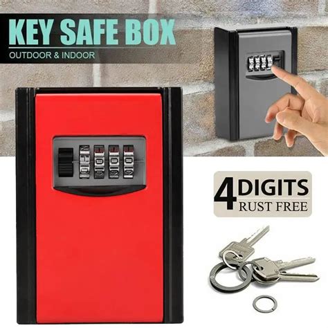 Прочный алюминиевый сплав защитная блокировка ключ ящик для хранения 4 ...