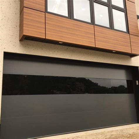 Modern Oversized Black Aluminum Glass Garage Door Call Today To Book