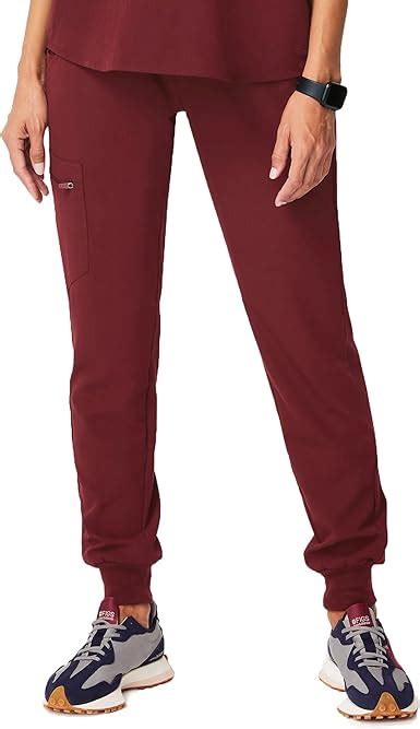 Figs Womens Burgundy Zamora™ High Waisted Jogger Scrub Pants S