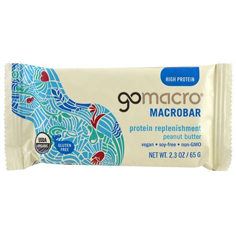 Gomacro Macrobar Protein Replenishment Peanut Butter Source