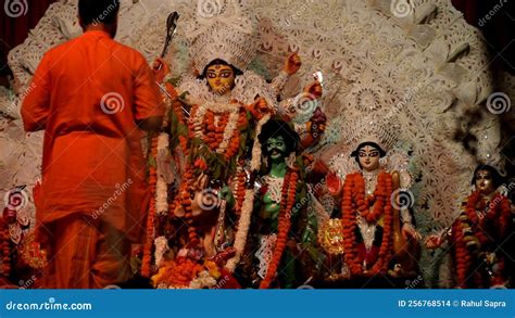 Kolkata India September 29 2021 Goddess Durga With Traditional Look