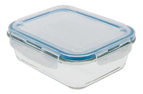 Pote De Vidro Retangular De 1 04l Tampa Transparente Cor Nude MercadoLivre