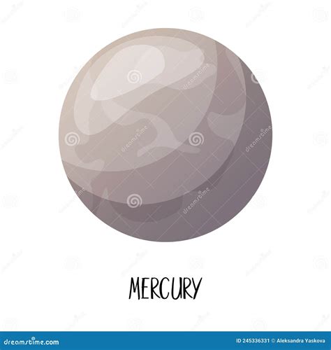 Cartoon Solar System Planets Mercury Stock Vector Illustration Of