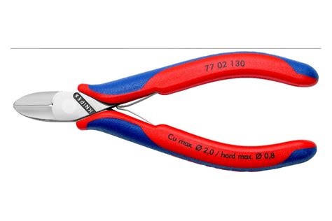Бокорезы для электроники KNIPEX округлая головка, 130 мм, 2-комп ручки ...