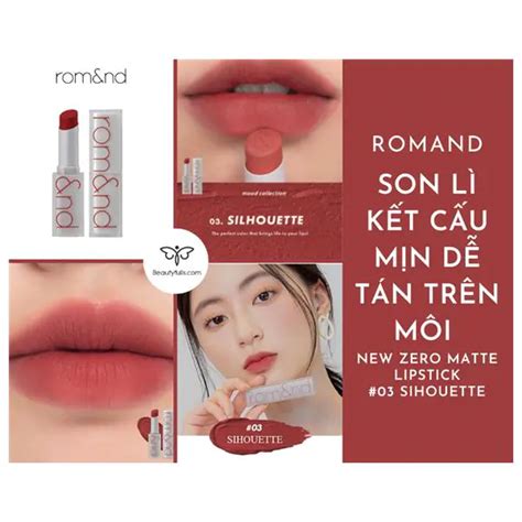 Son Romand 03 Silhouette Màu Đỏ Hồng Đất Đẹp Hot Nhất