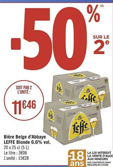 Promo Bière Belge D abbaye Leffe Blonde Vol chez Supermarchés iCatalogue fr