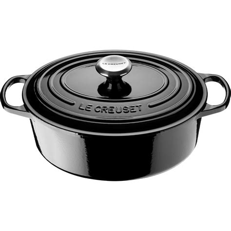 Signature Oval Gryta Cm L Svart Blank Fr N Le Creuset