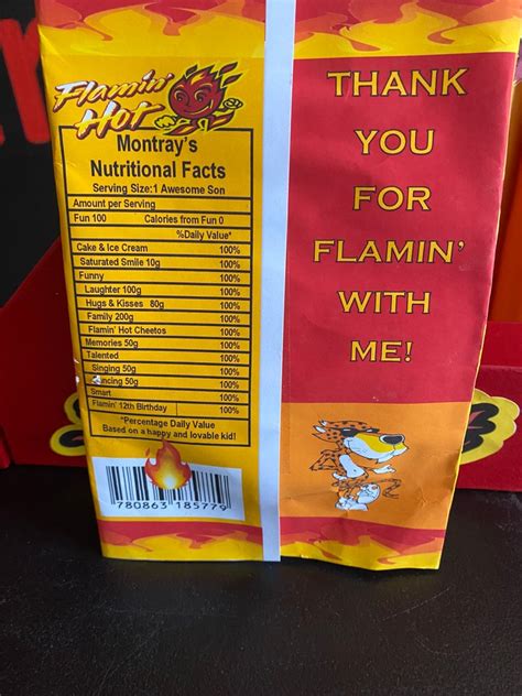 Flamin Hot Cheetos Chip Bag Etsy