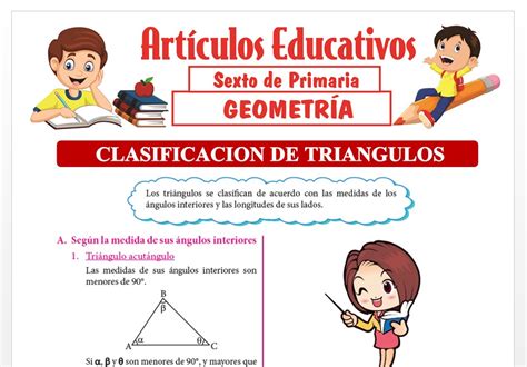 Clasificaci N De Tri Ngulos Para Sexto De Primaria Articulos Educativos